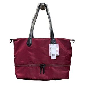 Mondani New York NWT Maroon Lined Yoga‎ Tote Weekender Bag - GREAT GIFT NEW